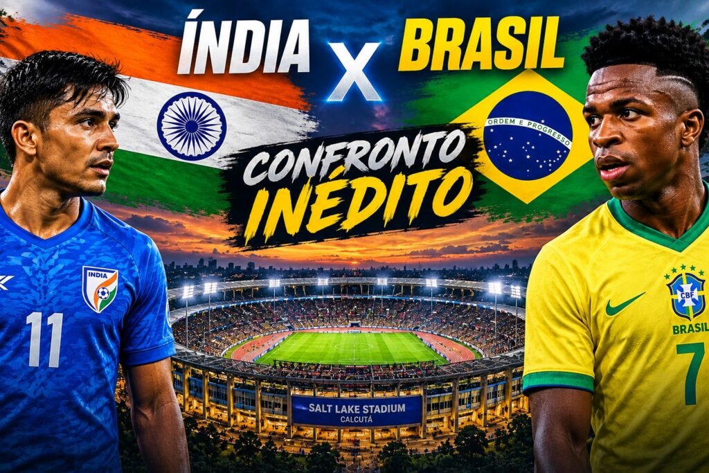 Índia x Brasil será o primeiro confronto da história entre as seleções principais
