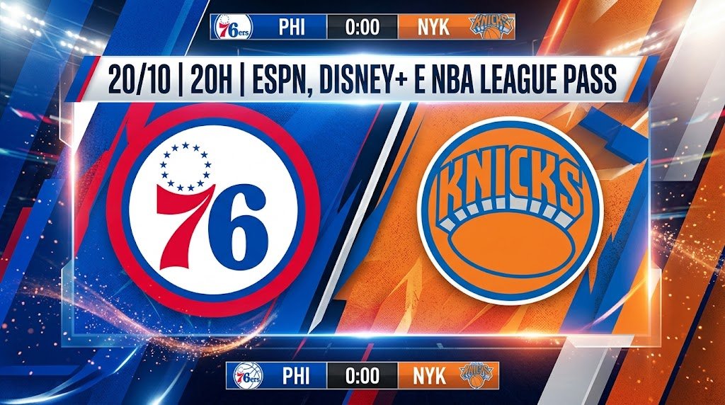 Knicks x 76ers onde assistir ao vivo nesta terça-feira pela NBA 202627.