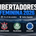 Libertadores Feminina 2026 tem Corinthians, Palmeiras e Cruzeiro representando o Brasil.