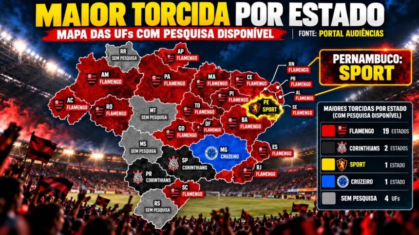 Mapa das torcidas no Brasil