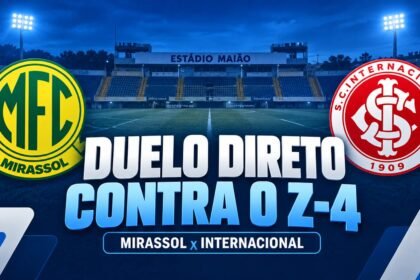 Mirassol x Internacional pelo Brasileirão 2026 no Estádio Maião.