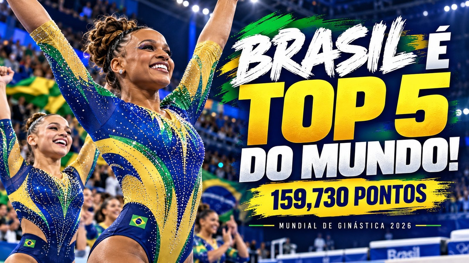 Mundial de Ginástica 2026 termina com Brasil em quinto lugar na final feminina por equipes.