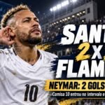 Neymar contra o Flamengo na volta pelo Santos no Brasileirão 2026.