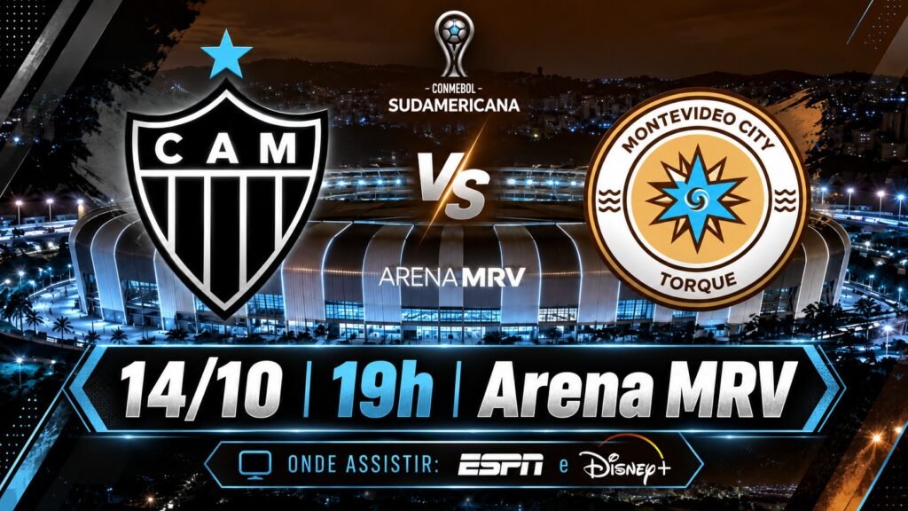Onde assistir Atlético-MG x Montevideo City Torque ao vivo nesta quarta-feira.