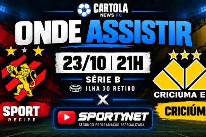 Onde assistir Sport x Criciúma ao vivo nesta sexta-feira pela Série B.