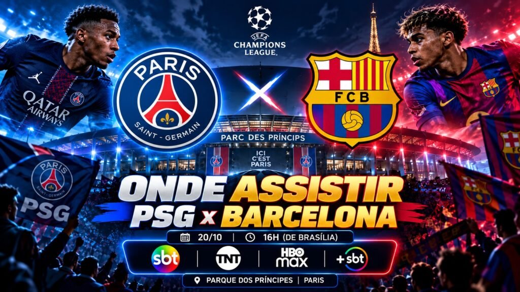 PSG x Barcelona - Onde assistir