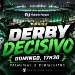 Palmeiras x Corinthians pelo Brasileirão 2026 no Nubank Parque.