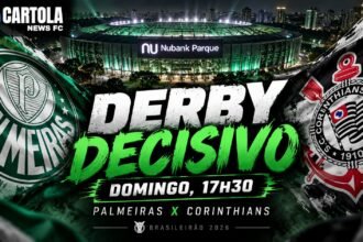 Palmeiras x Corinthians pelo Brasileirão 2026 no Nubank Parque.