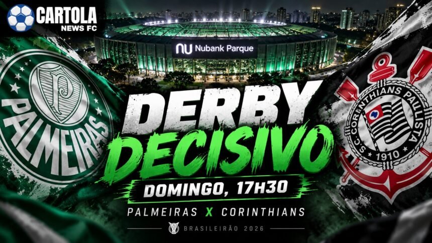 Palmeiras x Corinthians pelo Brasileirão 2026 no Nubank Parque.