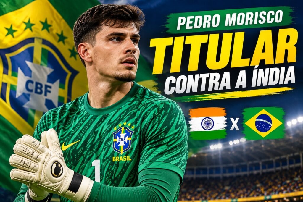 Pedro Morisco será titular do Brasil contra a Índia.