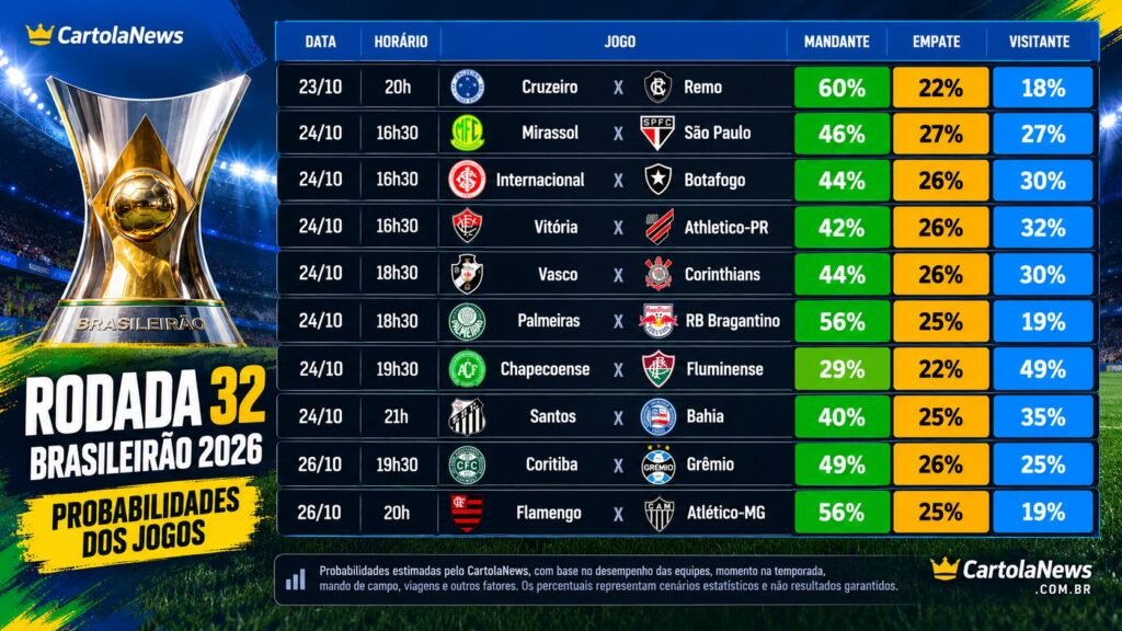 Probabilidade da Rodada 32