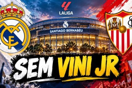 Real Madrid x Sevilla pela LaLiga sem Vini Jr.