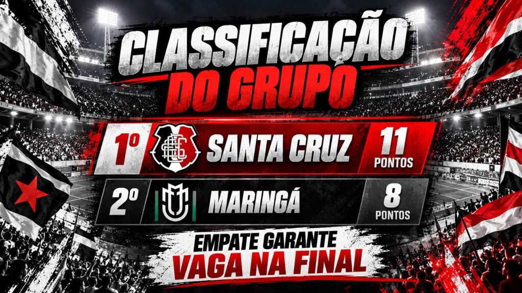 Santa Cruz lidera quadrangular da Série C com 11 pontos.