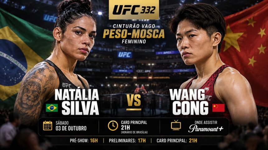 UFC 332 Natália Silva x Wang Cong pelo cinturão peso-mosca.