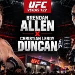 UFC Vegas 122 com Allen x Duncan em Las Vegas.
