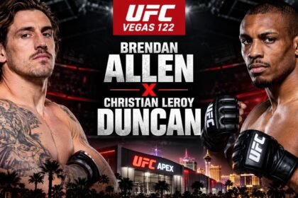 UFC Vegas 122 com Allen x Duncan em Las Vegas.