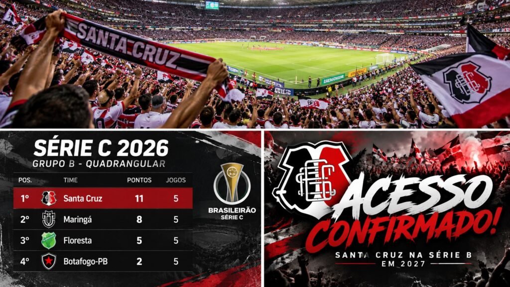 arte com a classificação do Grupo B e destaque para o Santa Cruz com 11 pontos