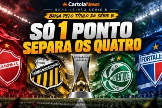 briga pelo título Série B tem quatro times separados por um ponto.