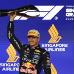 Max Verstappen comemora vitória no GP de Singapura 2026