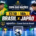 onde assistir Brasil x Japão pela Copa das Nações de Futsal.
