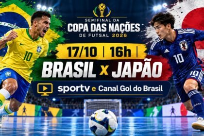 onde assistir Brasil x Japão pela Copa das Nações de Futsal.