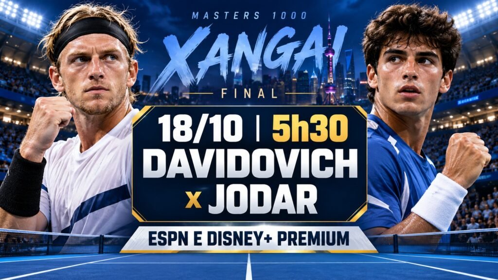 onde assistir à final do Masters 1000 de Xangai 2026.